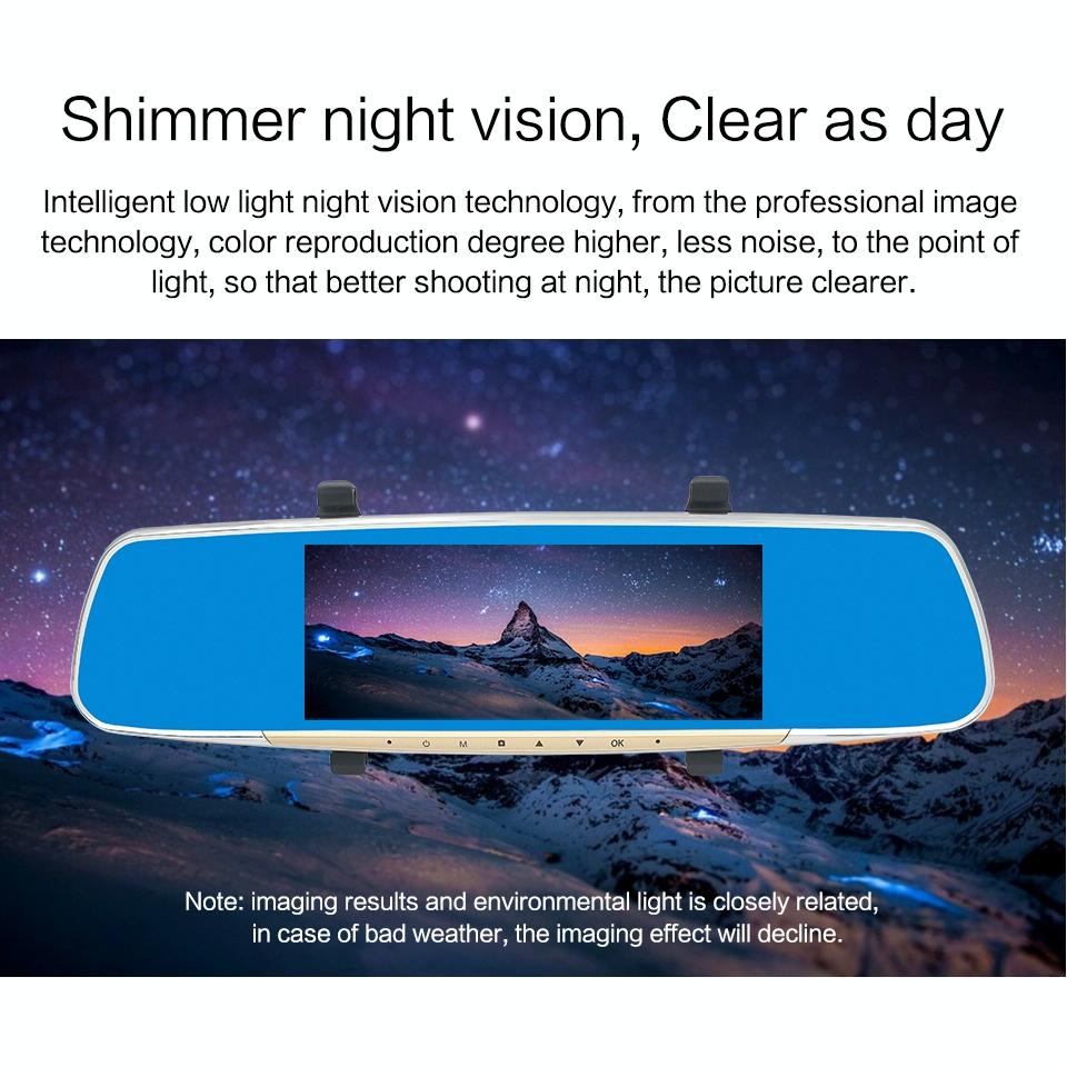 7" LCD Touch Screen Rear View Mirror Car Recorder | With Separate Camera