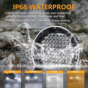 7 Inch Round LED Spotlight | DC 9-30V | 3000K / 6000K | 3500Lm | Truck & Off-Road