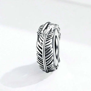 Boho Beads | 925 Sterling Silver Feather | DIY Bracelet Accessory