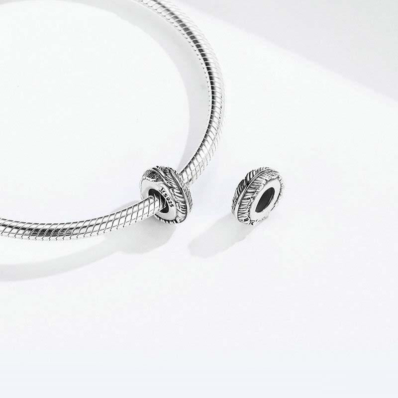Boho Beads | 925 Sterling Silver Feather | DIY Bracelet Accessory