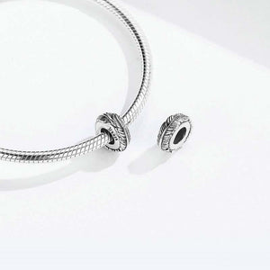 Boho Beads | 925 Sterling Silver Feather | DIY Bracelet Accessory