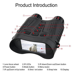 4K Infrared Night Vision Binoculars | 3.2" TFT Screen