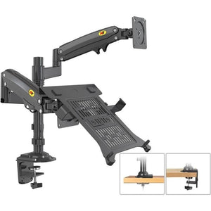 Dual Arm Clamp for LCD TV | Full Motion | 22-32" | Gas Spring Support | Desk Monitor Holder