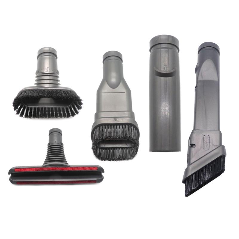 5-in-1 Round Brush Set | For Dyson Vacuum Cleaner | Includes Stiff Brush, Bed Brush, and Connector