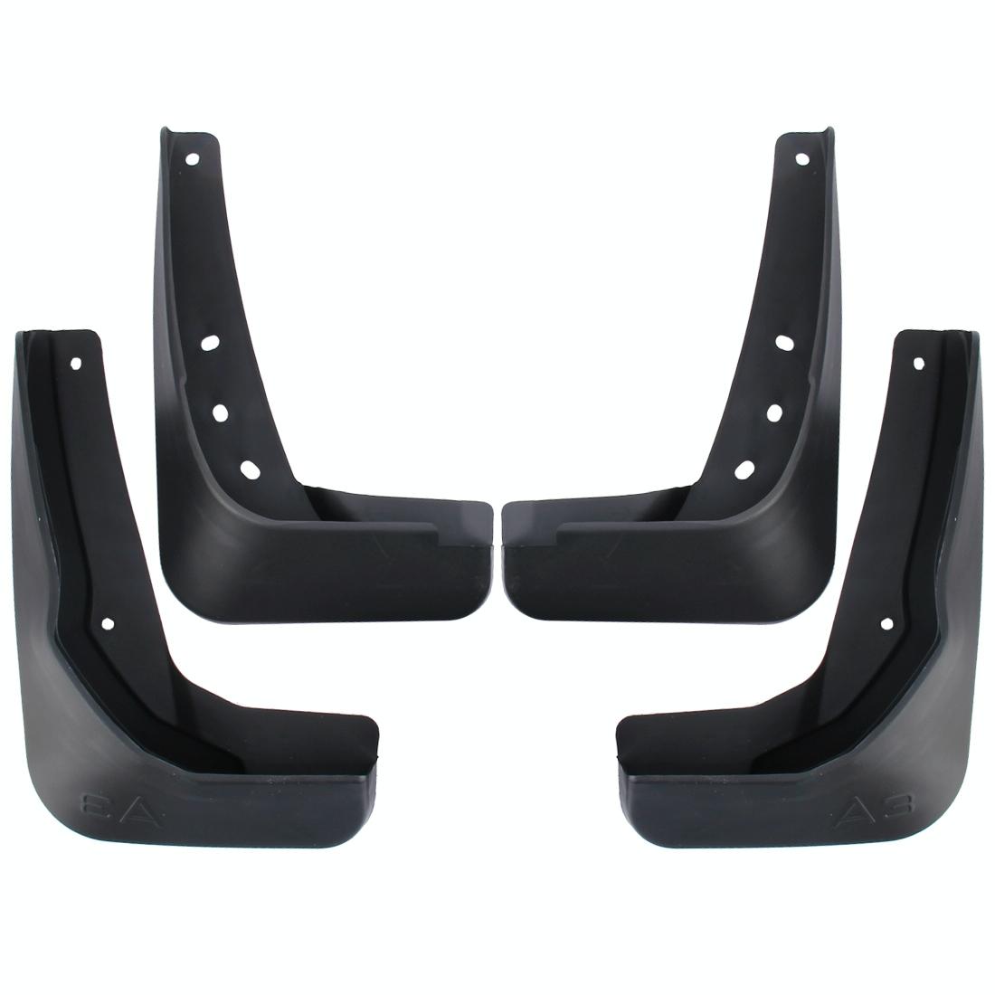 4 Pcs Car Auto Semi-Rigid PVC Splash Flaps Fender Guard for Audi A3 Sedan 2014