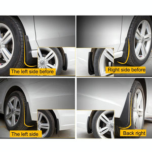 4 Pcs Car Auto Semi-Rigid PVC Splash Flaps Fender Guard for Audi A3 Sedan 2014