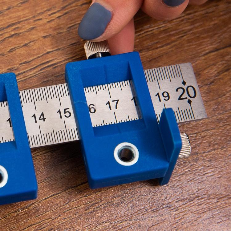 Aluminum Punch Locator for Cabinet Doors | All Aluminum Alloy | Black