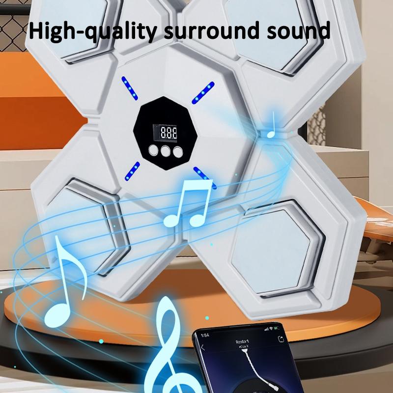 Rechargeable Bluetooth Boxing Machine with Adult & Child Gloves | Blue | With Child Gloves Blue