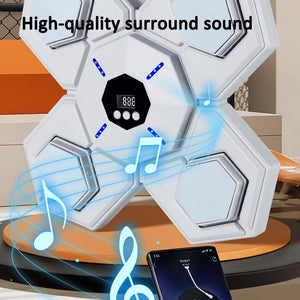 Rechargeable Bluetooth Boxing Machine with Adult & Child Gloves | Blue | With Child Gloves Blue