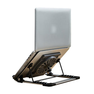 Portable Foldable Laptop Stand with Adjustable Fan | Aluminum