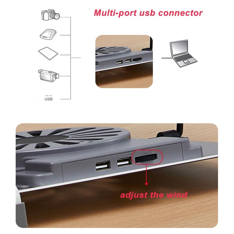 Portable Foldable Laptop Stand with Adjustable Fan | Aluminum