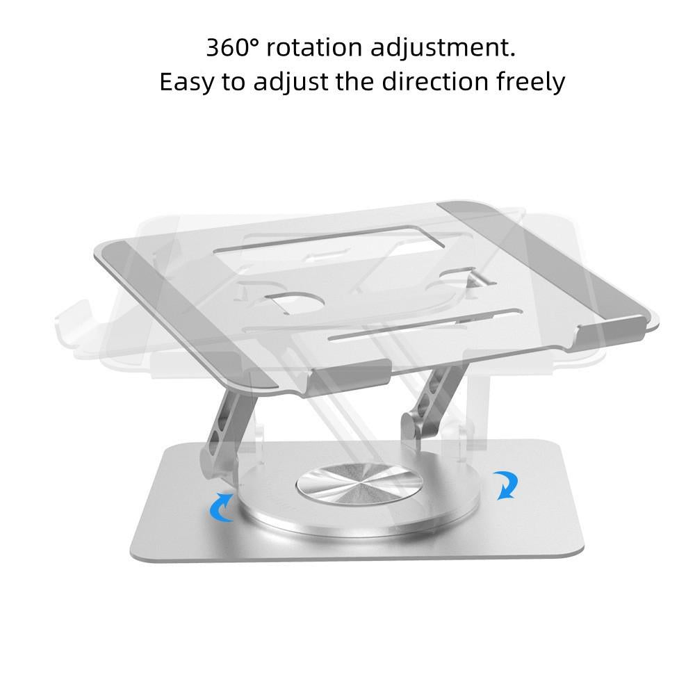 Adjustable Laptop Stand | Portable Aluminum | 360° Rotation