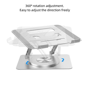 Adjustable Laptop Stand | Portable Aluminum | 360° Rotation