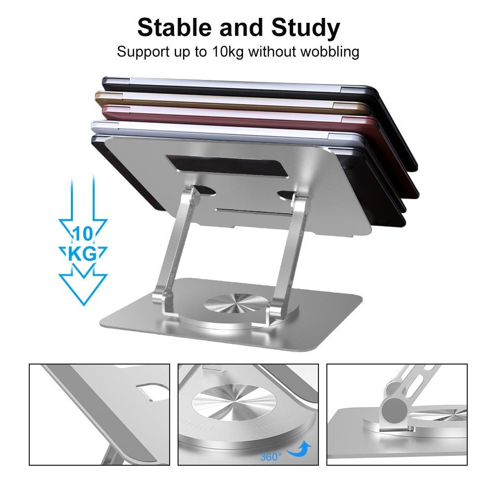 Adjustable Laptop Stand | Portable Aluminum | 360° Rotation
