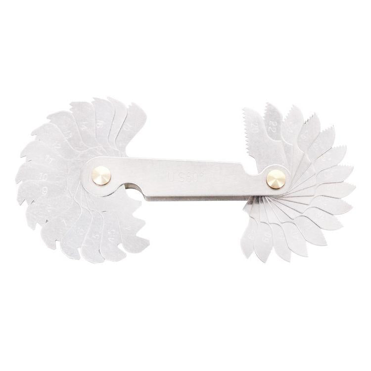 60° Stainless Steel Thread Gauge | 30 Pieces