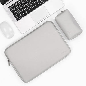 15 / 15.6 Inch Power & Gray PU Leather Laptop Bag