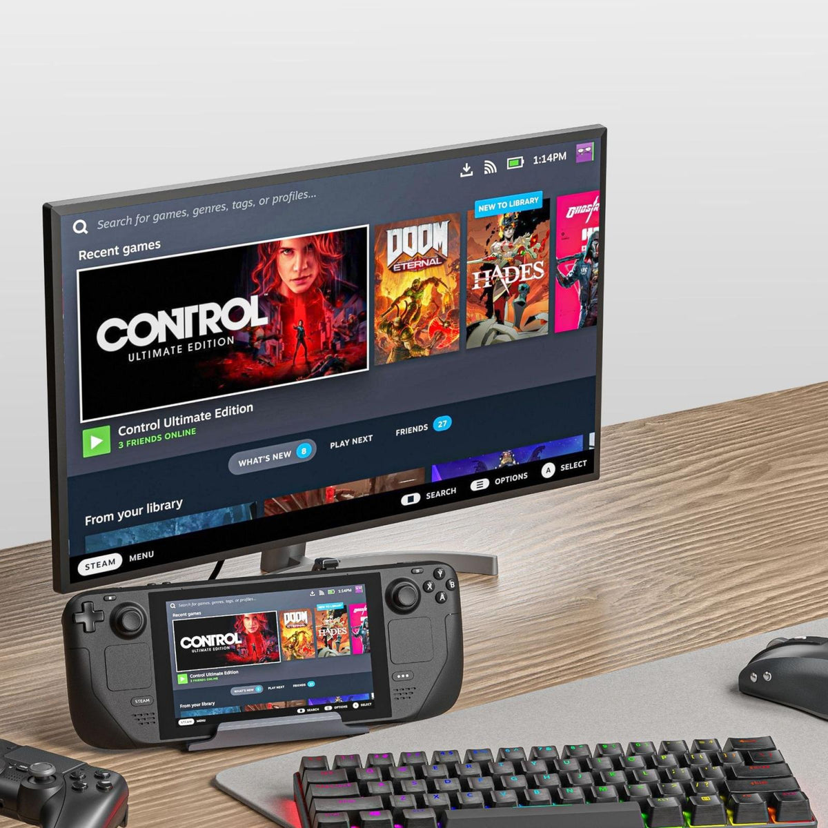 6-in-1 Docking Station for Steam Deck | HDMI | RJ45 | USB 3.0 | USB-C PD 100W