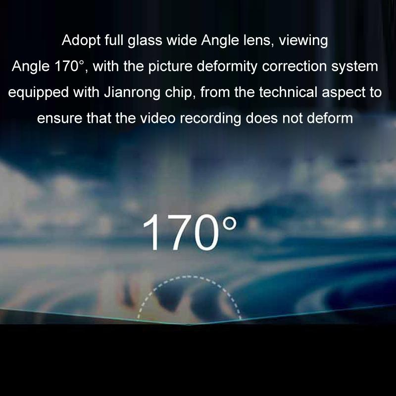 1080P HD Multi-Language Driving Recorder with 3 Lenses