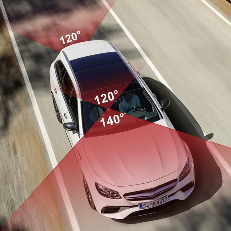 1080P HD Multi-Language Driving Recorder with 3 Lenses