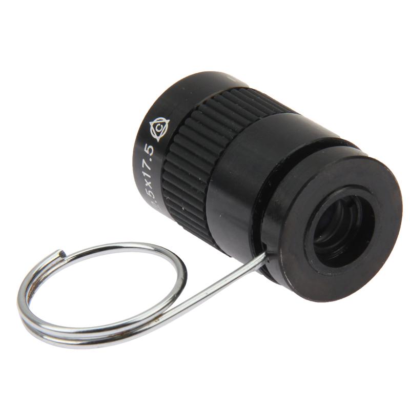 Compact 2.5x17.5 Monocular Telescope | Pocket | Thumb Use | Black