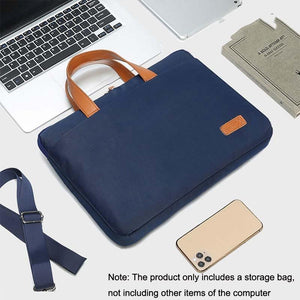 Ultra-Thin 15.6-16.1 MacBook Hand Computer Bag with Mouse Pad | Dark Blue & Black
