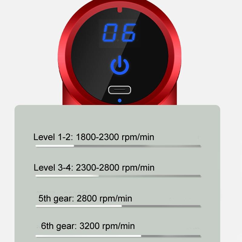 Electric Shock Muscle Massage Gun | Mini Grey Pocket