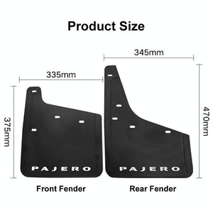 For Mitsubishi Pajero 2004-2021 | 4 Pcs / Set Car Auto Soft Plastic Splash Flaps Fender Guard