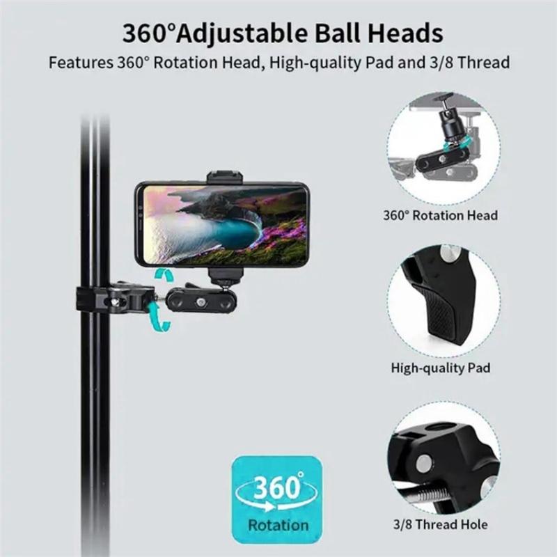 Aluminum Handlebar Magic Arm Rod Mount | Crab Clamp