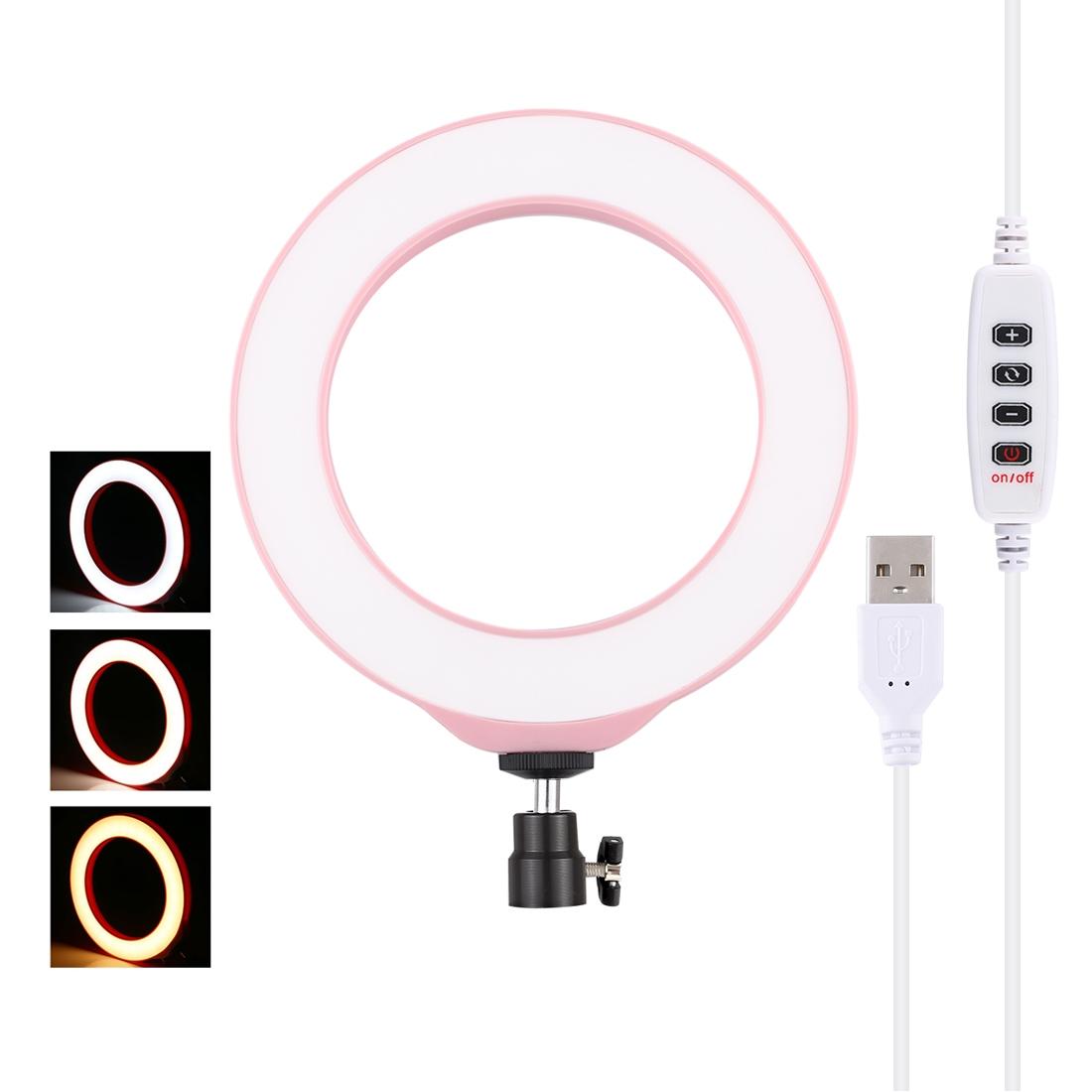 16cm USB LED Ring Light | With Tripod | 3 Modes | Black