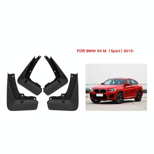 For BMW X4 M Sports 2019-2023 | 4 Pcs / Set Car Auto Soft Plastic Splash Flaps Fender Guard