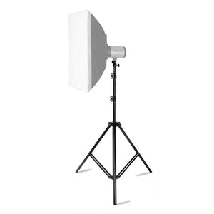 Professional Aluminum Lighting Stand for Studio Flash | 68-200cm Height | Black