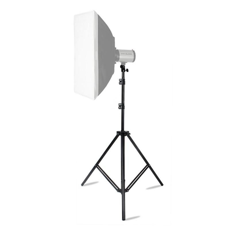 Professional Aluminum Lighting Stand for Studio Flash | 68-200cm Height | Black