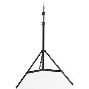 Professional Aluminum Lighting Stand for Studio Flash | 68-200cm Height | Black