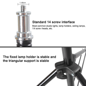 Professional Aluminum Lighting Stand for Studio Flash | 68-200cm Height | Black