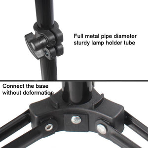 Professional Aluminum Lighting Stand for Studio Flash | 68-200cm Height | Black