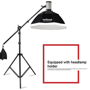 Professional Aluminum Lighting Stand for Studio Flash | 68-200cm Height | Black