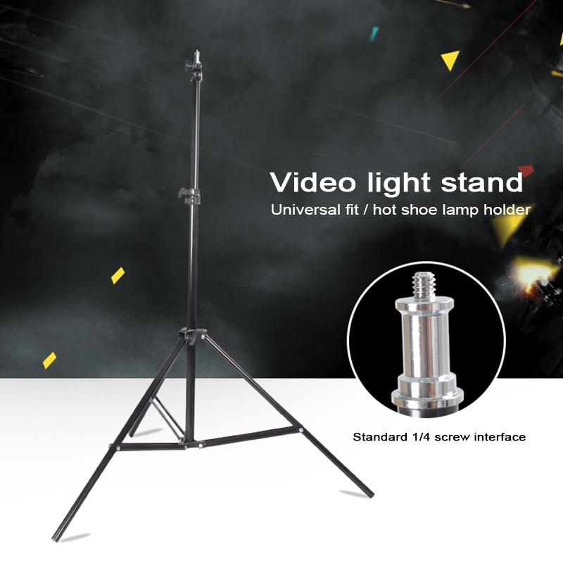 Professional Aluminum Lighting Stand for Studio Flash | 68-200cm Height | Black