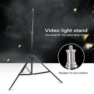 Professional Aluminum Lighting Stand for Studio Flash | 68-200cm Height | Black