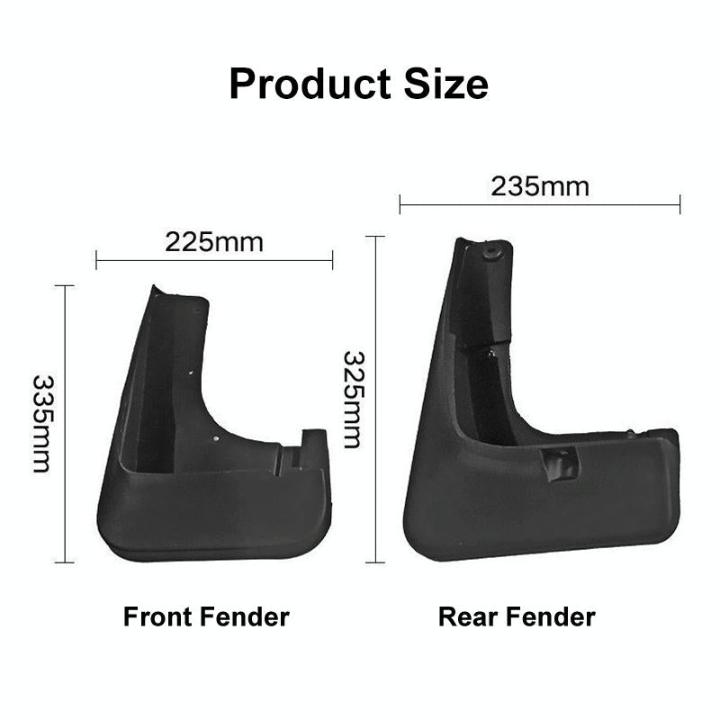 For Mitsubishi Outlander 2015-2019 | 4 Pcs / Set Car Auto Soft Plastic Splash Flaps Fender Guard