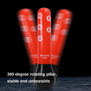 1.55M Vertical Inflatable Punching Bag for Kids | PVC Tumbler Boxing Column