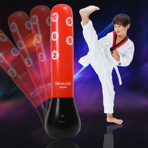 1.55M Vertical Inflatable Punching Bag for Kids | PVC Tumbler Boxing Column