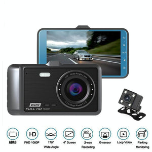 HD 1080p Dual Camera Car Recorder with 4 IPS Screen | 170° Wide Angle