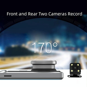 HD 1080p Dual Camera Car Recorder with 4 IPS Screen | 170° Wide Angle