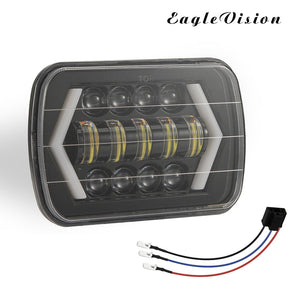 7 Inch LED Headlight | H4 | DC 9-30V | 30W | IP67 | 3000Lm | 6000K | 8 LEDs | Jeep Wrangler