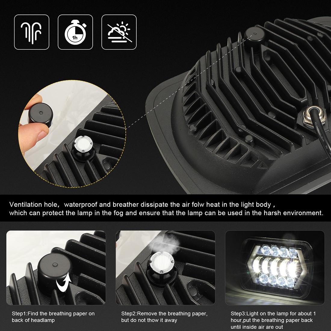 7 Inch LED Headlight | H4 | DC 9-30V | 30W | IP67 | 3000Lm | 6000K | 8 LEDs | Jeep Wrangler