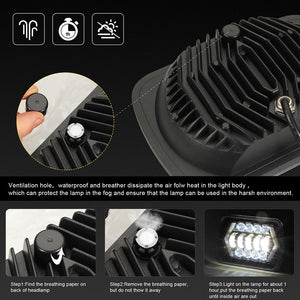 7 Inch LED Headlight | H4 | DC 9-30V | 30W | IP67 | 3000Lm | 6000K | 8 LEDs | Jeep Wrangler