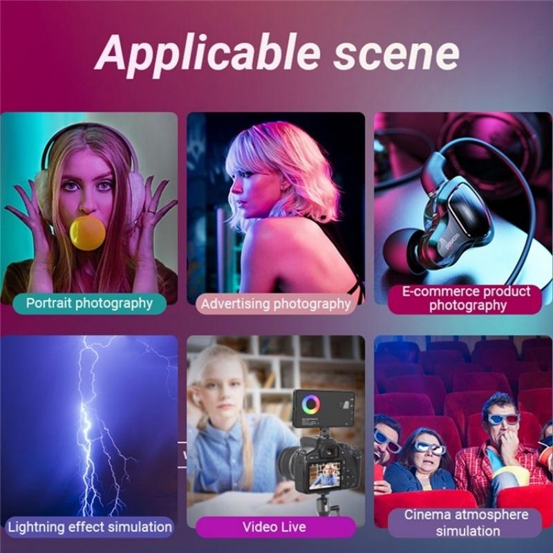 12 Effects RGB Pocket Fill Light with 0.96 TFT Screen for M1SE Photography