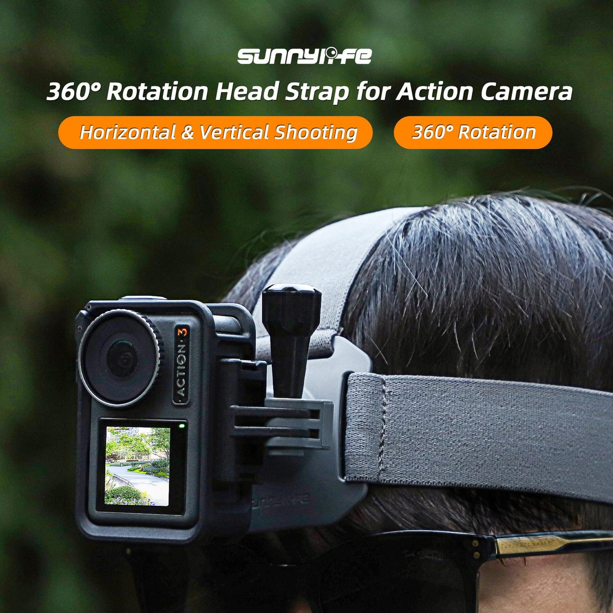 Adjustable 360 Degree Head Strap for Action Cameras | Camouflage