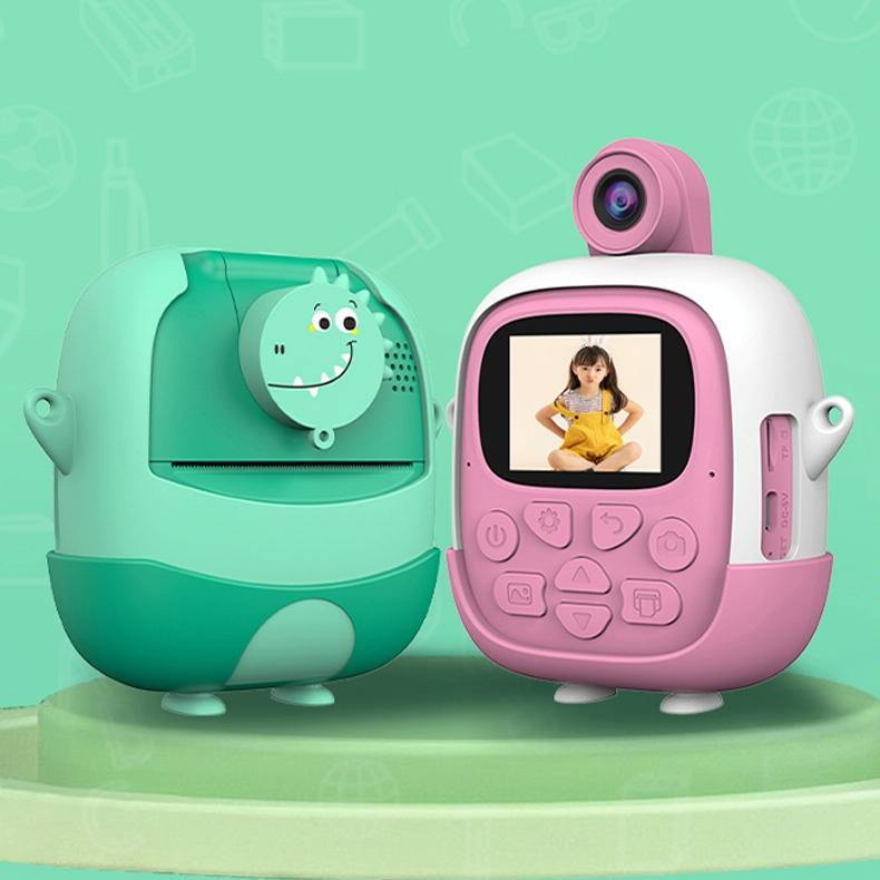 720P HD Reversible Mini Digital Camera | For Children | Cartoon Print | Pink