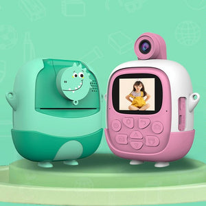 720P HD Reversible Mini Digital Camera | For Children | Cartoon Print | Pink